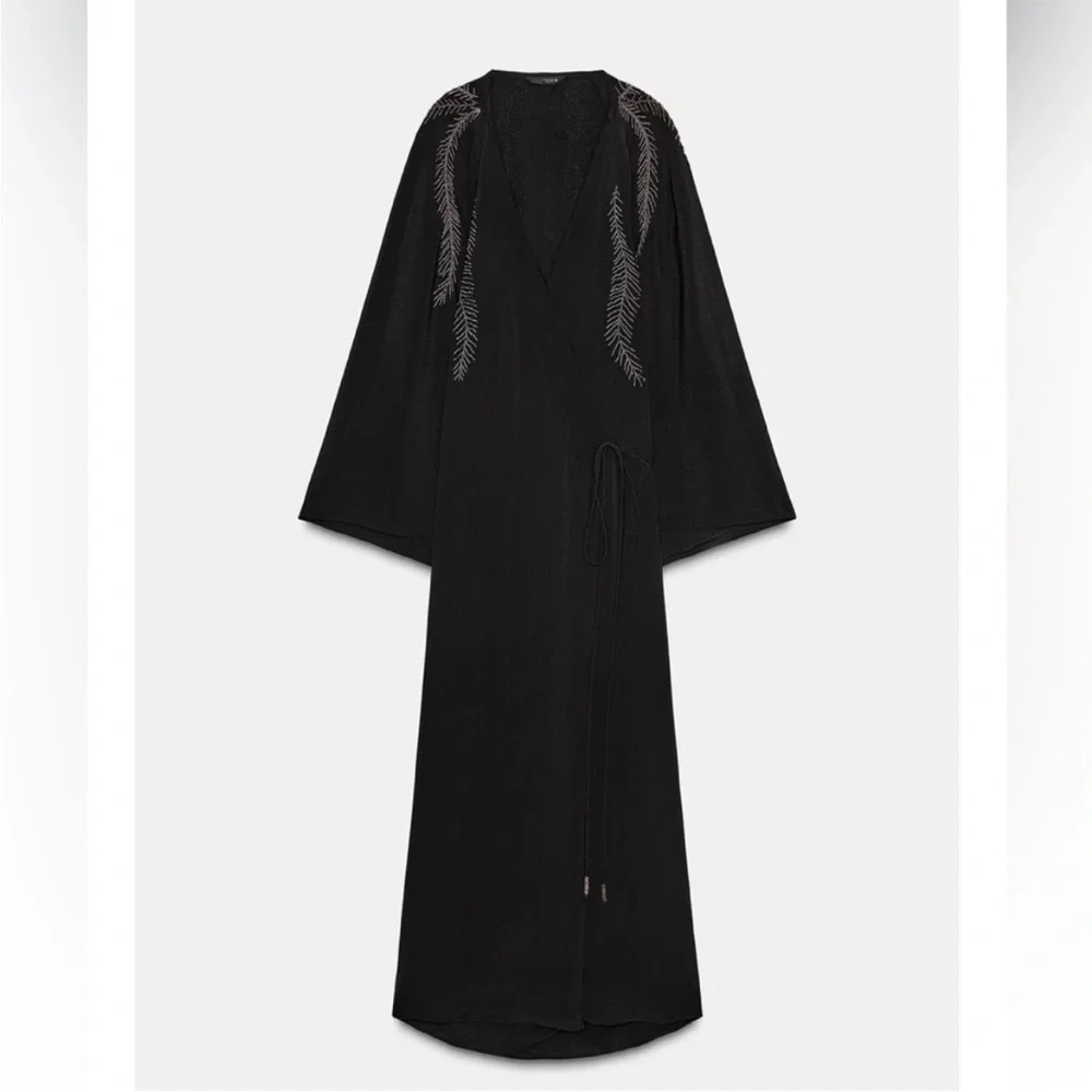 ZARA BEADED EMBROIDERY DRESS - Picture 6 of 8